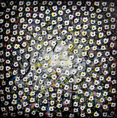 Malerei mit dem Titel "Lumière végétale" von Henri Ibara, Original-Kunstwerk, Acryl