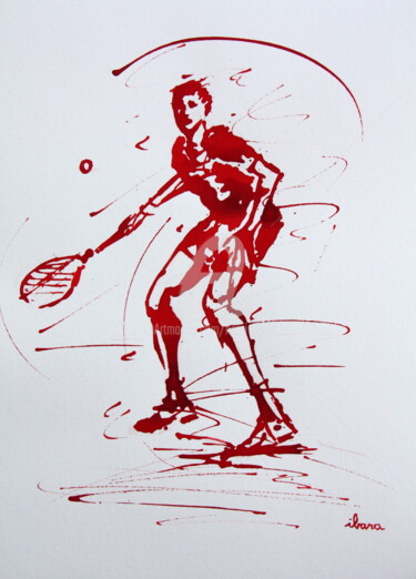 Dessin intitulée "Squash N°2" par Henri Ibara, Œuvre d'art originale, Encre