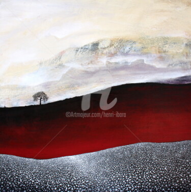Peinture intitulée "Terre rouge et lumi…" par Henri Ibara, Œuvre d'art originale, Acrylique