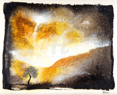 图画 标题为“Le dernier arbre N°2” 由Henri Ibara, 原创艺术品, 墨