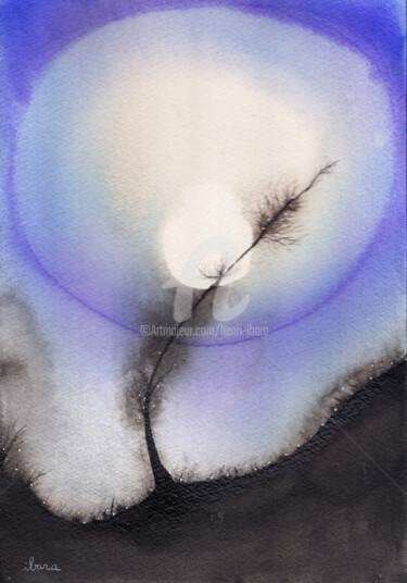 Картина под названием "Au clair de la lune" - Henri Ibara, Подлинное произведение искусства, Гуашь