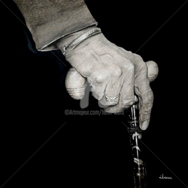 제목이 "La main droite de l…"인 그림 Henri Ibara로, 원작, 연필