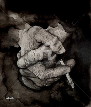 Dessin intitulée ""La dernière Philip…" par Henri Ibara, Œuvre d'art originale, Crayon