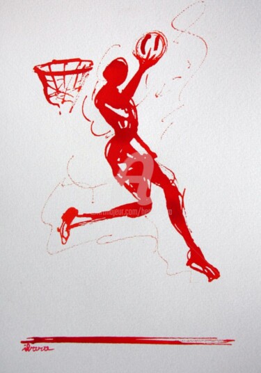 Dibujo titulada "basket-n-7-dessin-c…" por Henri Ibara, Obra de arte original, Otro