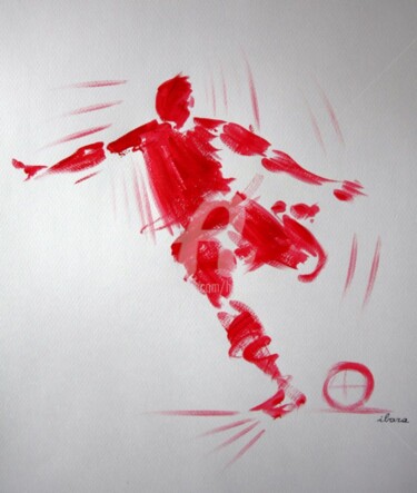 Dessin intitulée "football-dessin-cal…" par Henri Ibara, Œuvre d'art originale, Autre