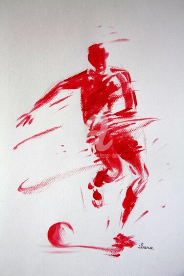 Drawing titled "football-dessin-cal…" by Henri Ibara, Original Artwork, Other