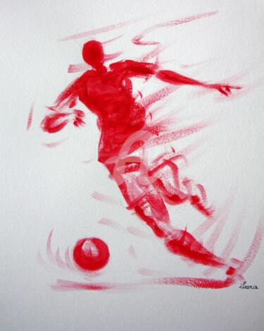 Dessin intitulée "football-n-8-dessin…" par Henri Ibara, Œuvre d'art originale, Autre