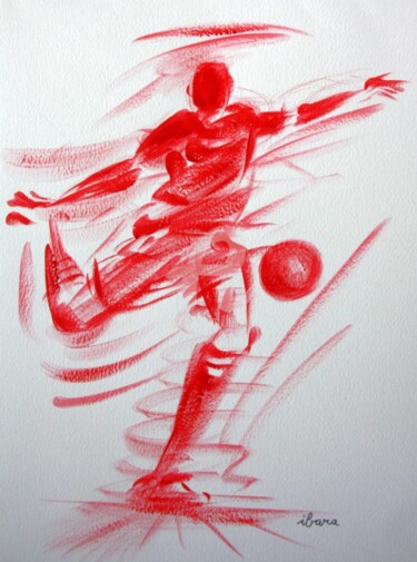 Dessin intitulée "football-n-15-dessi…" par Henri Ibara, Œuvre d'art originale, Autre