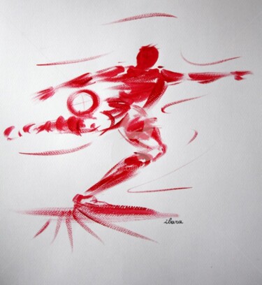 Desenho intitulada "football-n-18-dessi…" por Henri Ibara, Obras de arte originais, Outro