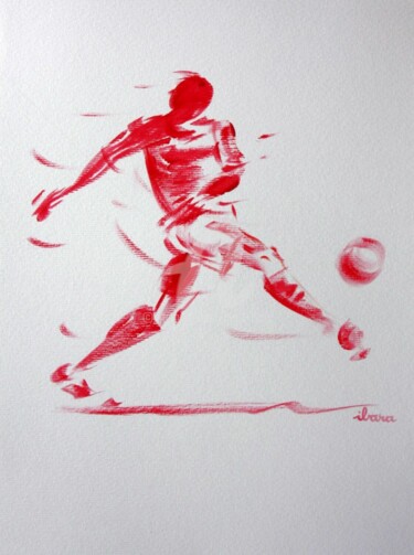 Desenho intitulada "football-n-25-dessi…" por Henri Ibara, Obras de arte originais, Outro