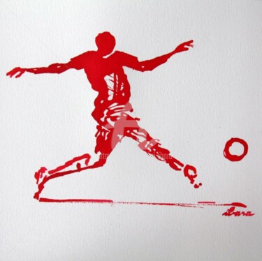 Dessin intitulée "football-n-26-dessi…" par Henri Ibara, Œuvre d'art originale, Autre