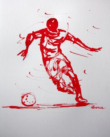 Desenho intitulada "football-n-27-dessi…" por Henri Ibara, Obras de arte originais, Outro