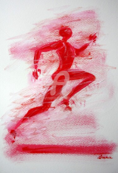 Рисунок под названием "course-a-pieds-n-5-…" - Henri Ibara, Подлинное произведение искусства, Другой