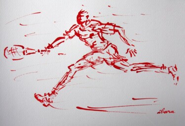 Painting titled "tennis-n-7-dessin-c…" by Henri Ibara, Original Artwork, Ink