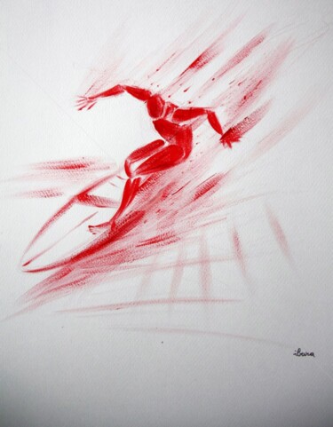 Painting titled "surf-n-1-dessin-cal…" by Henri Ibara, Original Artwork, Acrylic