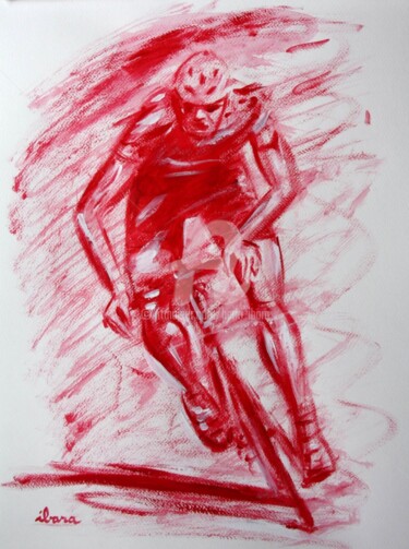 Dibujo titulada "cyclisme-n-2-dessin…" por Henri Ibara, Obra de arte original, Otro