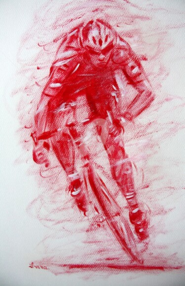 Disegno intitolato "cyclisme-n-1-dessin…" da Henri Ibara, Opera d'arte originale, Altro