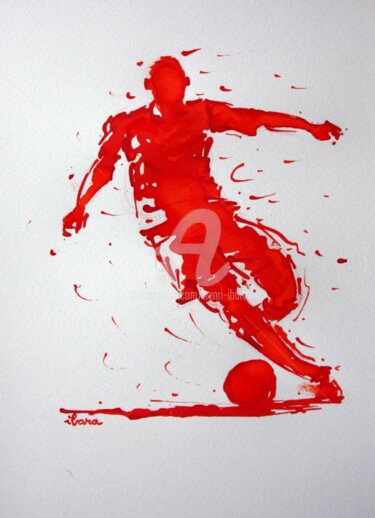 Desenho intitulada "football-n-39-dessi…" por Henri Ibara, Obras de arte originais, Outro