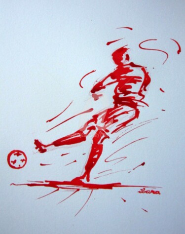 Desenho intitulada "football-n-41-dessi…" por Henri Ibara, Obras de arte originais, Outro