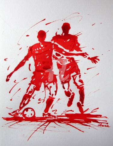 Dibujo titulada "football-n-43-dessi…" por Henri Ibara, Obra de arte original, Otro