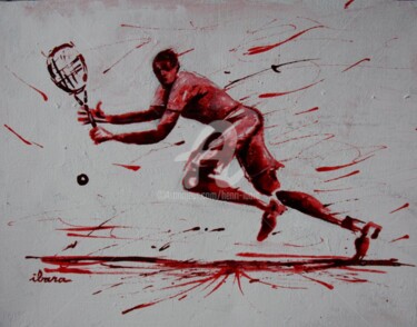 Malerei mit dem Titel "tennis N°10" von Henri Ibara, Original-Kunstwerk, Acryl