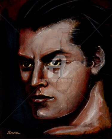 Painting titled "portrait-de-johnny-…" by Henri Ibara, Original Artwork, Acrylic