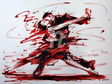 Zeichnungen mit dem Titel "tango-argentin-n-2-…" von Henri Ibara, Original-Kunstwerk, Tinte
