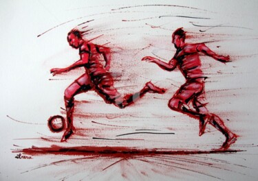 Zeichnungen mit dem Titel "football-n-53-dessi…" von Henri Ibara, Original-Kunstwerk, Tinte