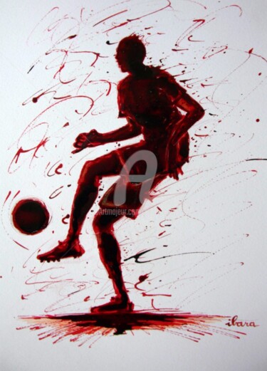 Drawing titled "football-n-57-dessi…" by Henri Ibara, Original Artwork, Ink