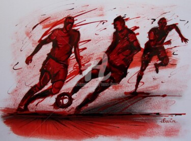 Рисунок под названием "football-n-62-dessi…" - Henri Ibara, Подлинное произведение искусства, Чернила