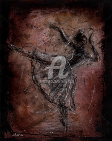 Dibujo titulada "ballerine-dessin-d-…" por Henri Ibara, Obra de arte original, Tinta