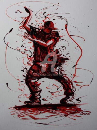 Drawing titled "hip-hop-dance-dessi…" by Henri Ibara, Original Artwork, Ink