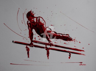Σχέδιο με τίτλο "gymnastique-barres-…" από Henri Ibara, Αυθεντικά έργα τέχνης