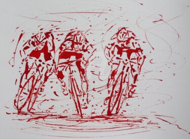 Σχέδιο με τίτλο "sprint" από Henri Ibara, Αυθεντικά έργα τέχνης, Μελάνι