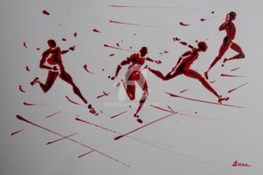 "arrivee-100m-n-4-de…" başlıklı Resim Henri Ibara tarafından, Orijinal sanat