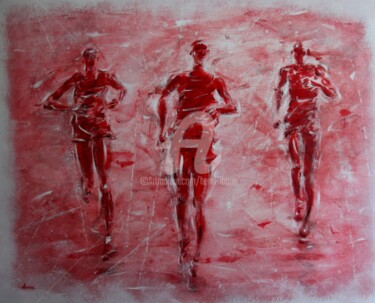 Painting titled "marathon-n-4-peintu…" by Henri Ibara, Original Artwork, Acrylic