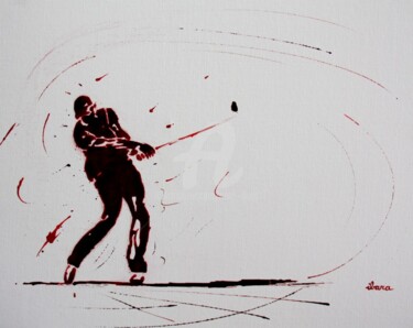 Pittura intitolato "golf-n-18-peinture-…" da Henri Ibara, Opera d'arte originale, Acrilico