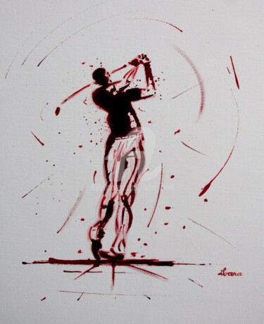 Painting titled "golf-n-19-peinture-…" by Henri Ibara, Original Artwork, Acrylic