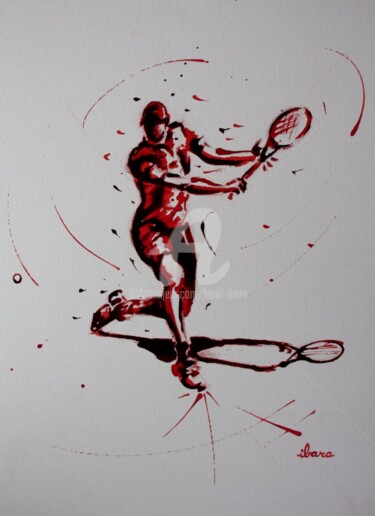 Pintura titulada "tennis-n-17-peintur…" por Henri Ibara, Obra de arte original, Acrílico