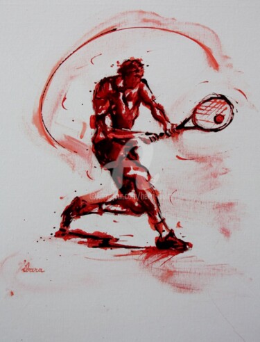 Painting titled "tennis-n-18-peintur…" by Henri Ibara, Original Artwork, Acrylic