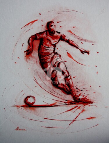 "football-n-79-peint…" başlıklı Tablo Henri Ibara tarafından, Orijinal sanat, Akrilik