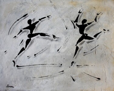 Painting titled "mouvement-n-4-peint…" by Henri Ibara, Original Artwork, Acrylic