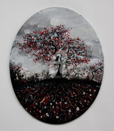 Schilderij getiteld "esprit-de-l-arbre-n…" door Henri Ibara, Origineel Kunstwerk, Acryl
