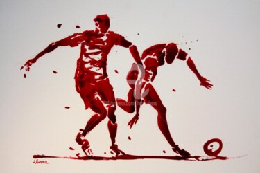 Рисунок под названием "football-n-83-dessi…" - Henri Ibara, Подлинное произведение искусства, Чернила