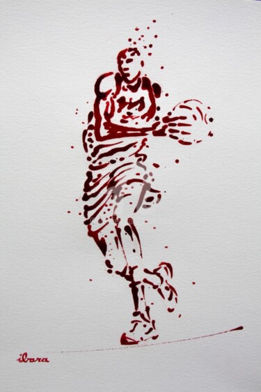 Zeichnungen mit dem Titel "basket-n-17-dessin-…" von Henri Ibara, Original-Kunstwerk, Tinte