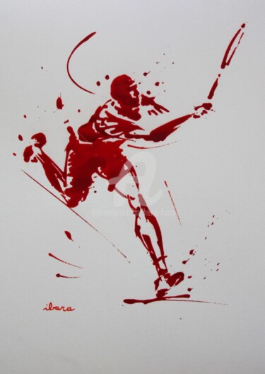 Dibujo titulada "tennis-n-24-dessin-…" por Henri Ibara, Obra de arte original, Tinta