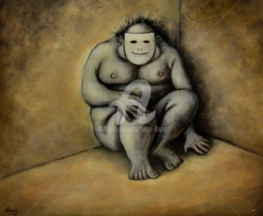 Pintura intitulada "l-enfant-obese-the-…" por Henri Ibara, Obras de arte originais, Óleo