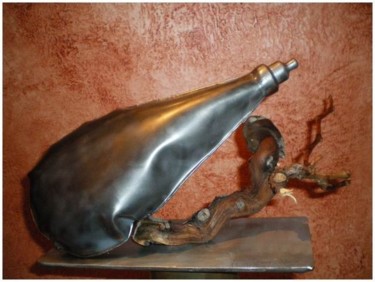 Sculpture intitulée "N°15 - Borratxa pol…" par Henri Iglesis, Œuvre d'art originale, Métaux