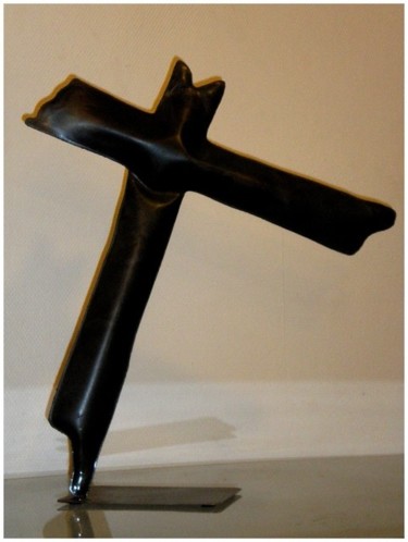 Sculpture intitulée "N°22 - Croix d'indo" par Henri Iglesis, Œuvre d'art originale, Métaux