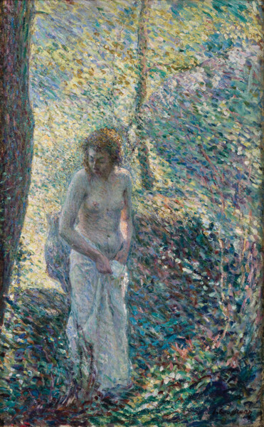 Painting titled "Une jeune fille dan…" by Henri Lebasque, Original Artwork, Oil